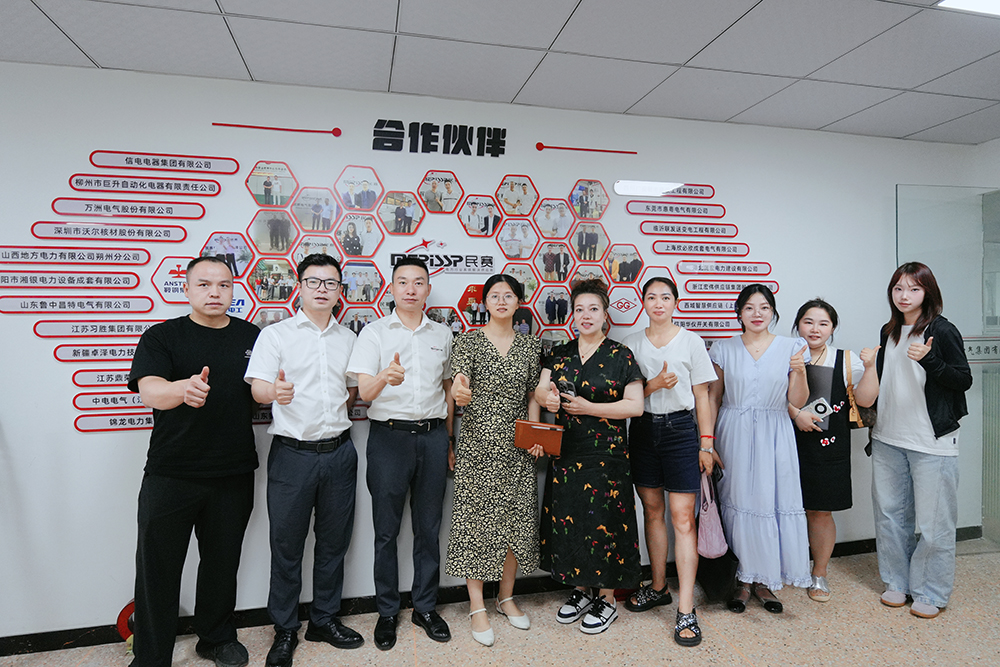 热烈欢迎五色传媒袁总率企业家朋友们来im首页电气视察指导工作